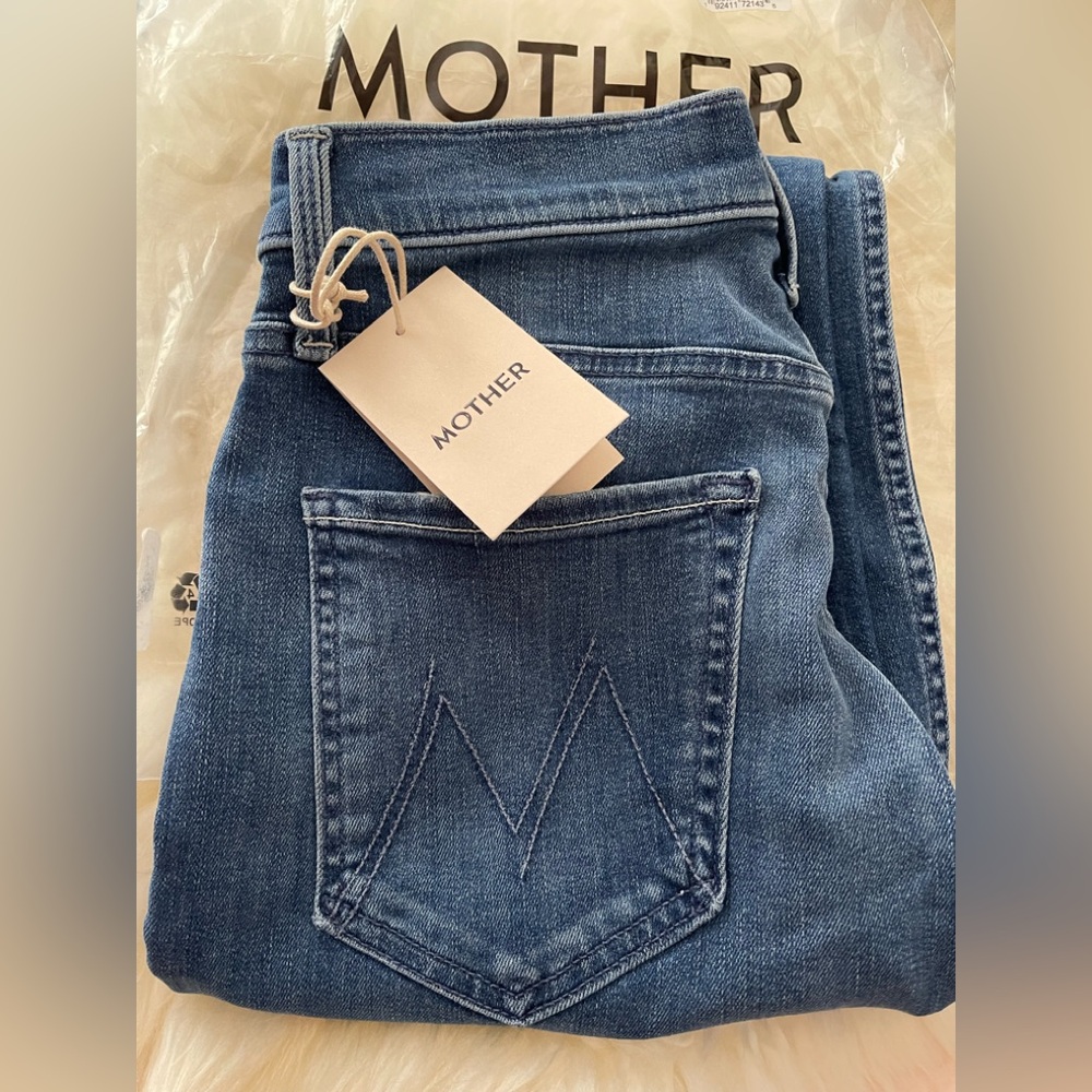 MOTHER Rider Mid Rise Ankle Straight Leg Jeans